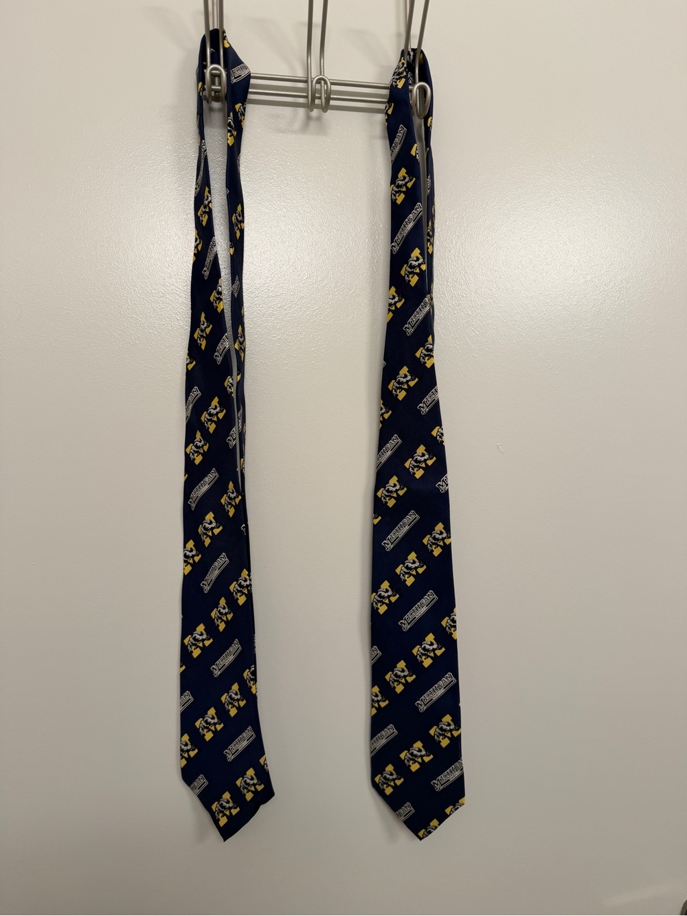 Men's Navy and Blue Ties with Michigan Accents - Set of 3